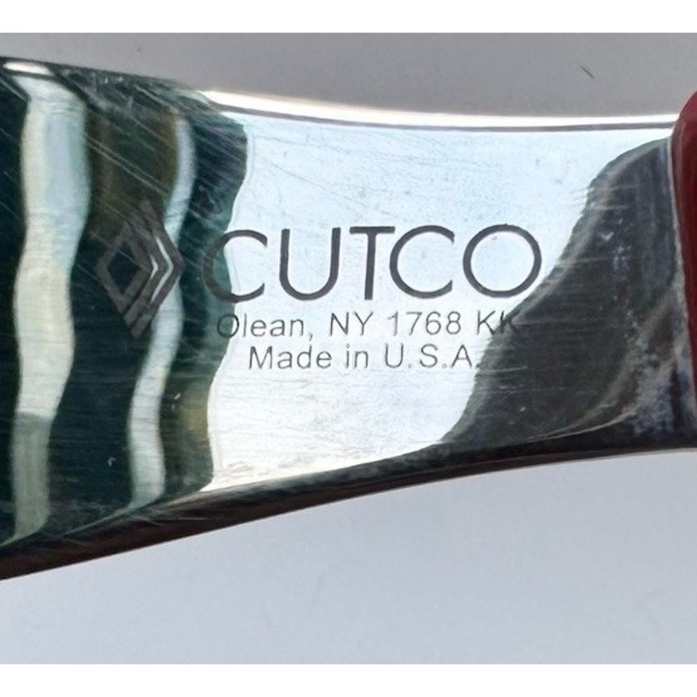 Cutco Spatula Spreader 1768 KK Red Handle Serrated Promo Knife Kitchen Cooking - Picture 2 of 7